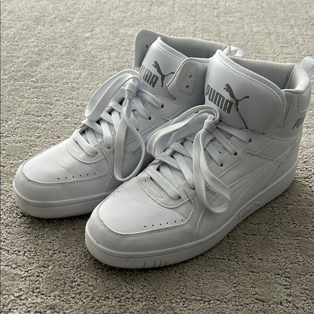 PUMA White High-Top Sneakers